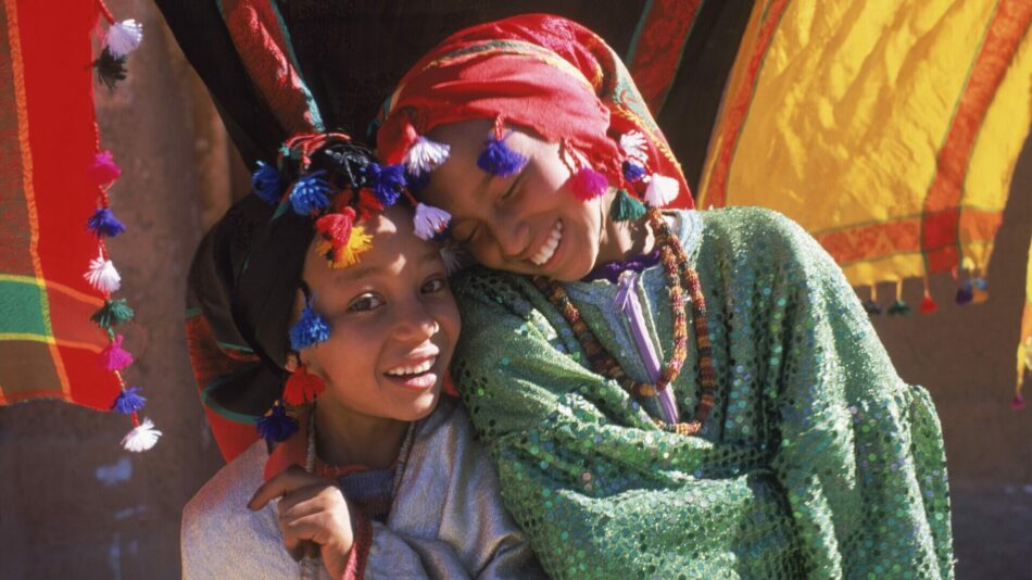 two girls in the Atlas Mountains, Morocco