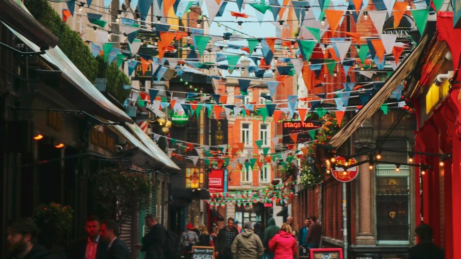 Colourful streets of Dublin, Ireland