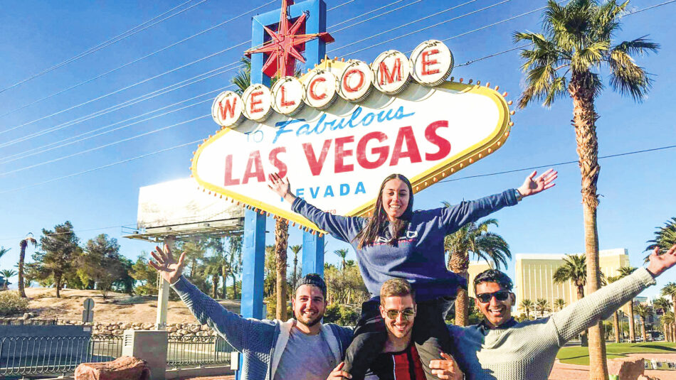 Contiki Travellers travelling in Las Vegas, USA