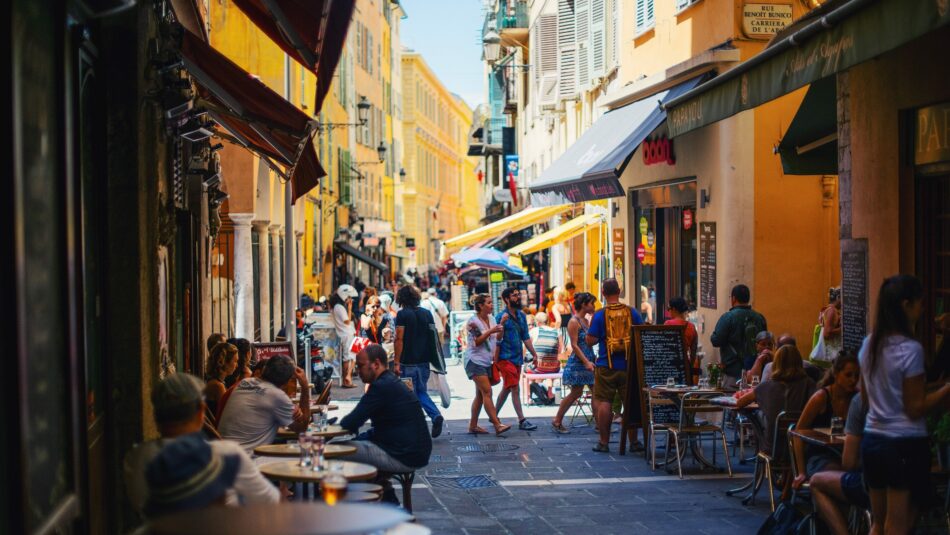 streets of the Vieux Nice in France