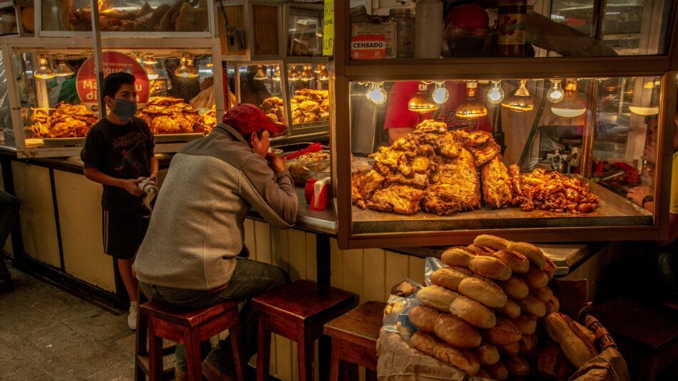 Mexican street food stall