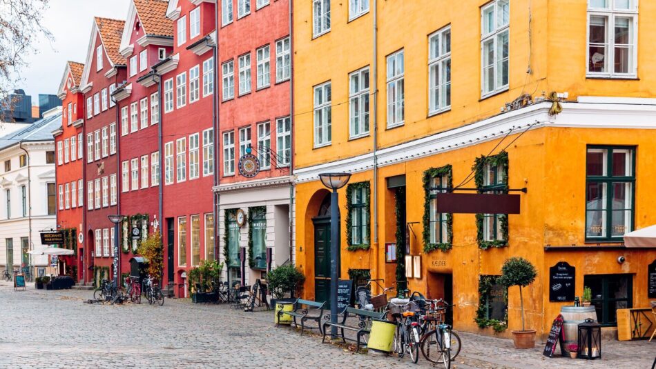 old town streets in Copenhagen, Denmark