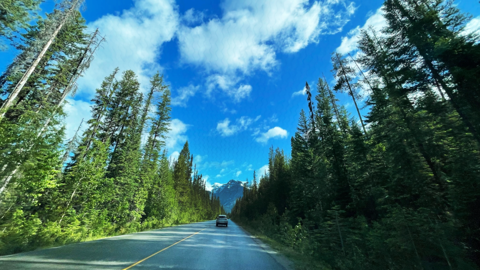 Road along British Columbia, Canada
