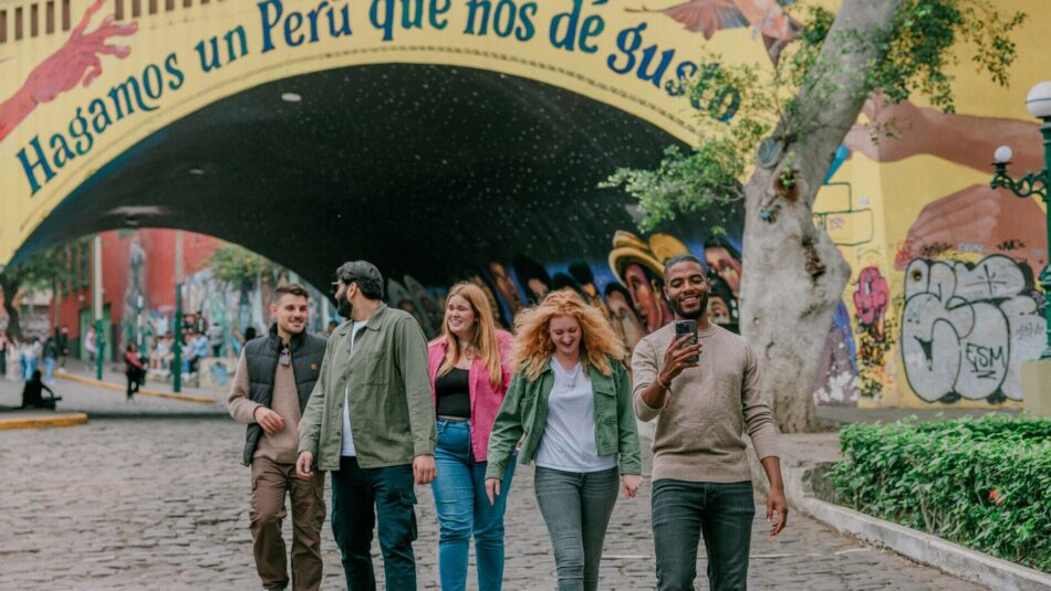Contiki travellers in Peru