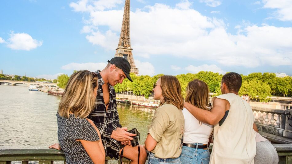 Travellers in Paris, France