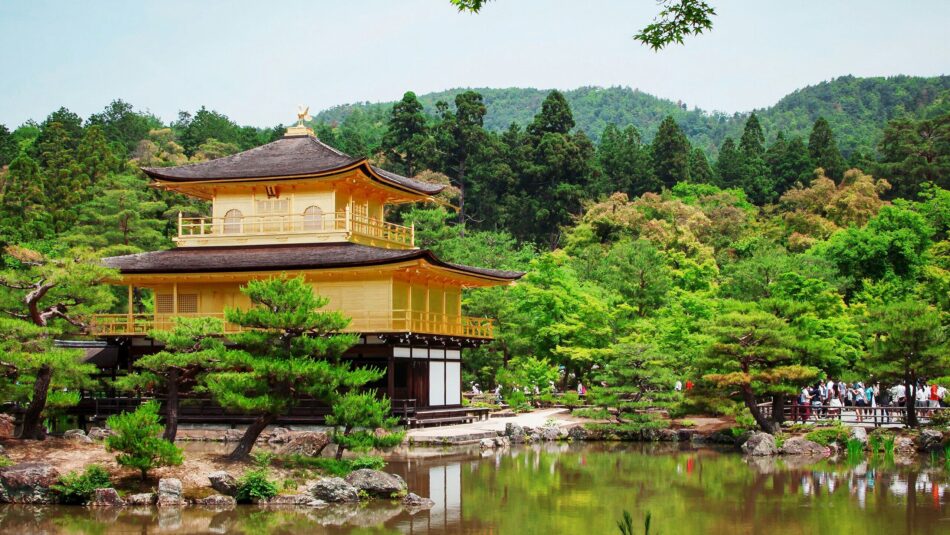 golden pavilion, kyoto, japan