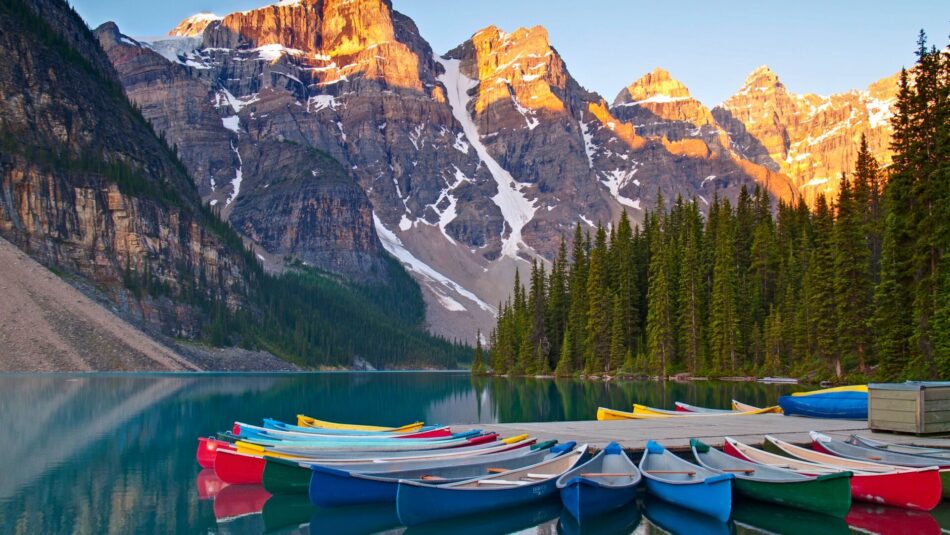 Morain lake in Banff National Park, Canada