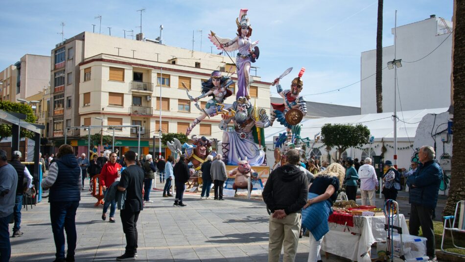 impressive statues built for Las Fallas celebrations, Spain
