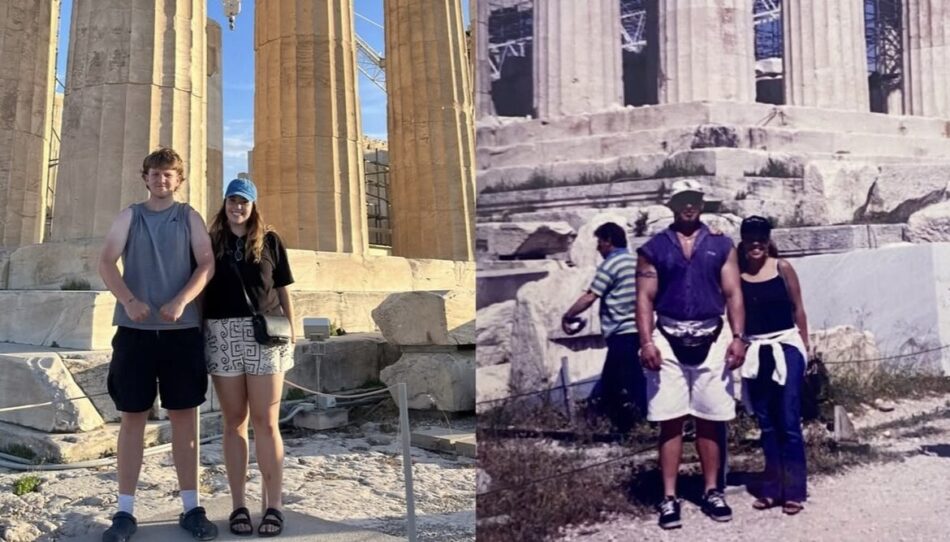 Madison photo recreation through Europe
