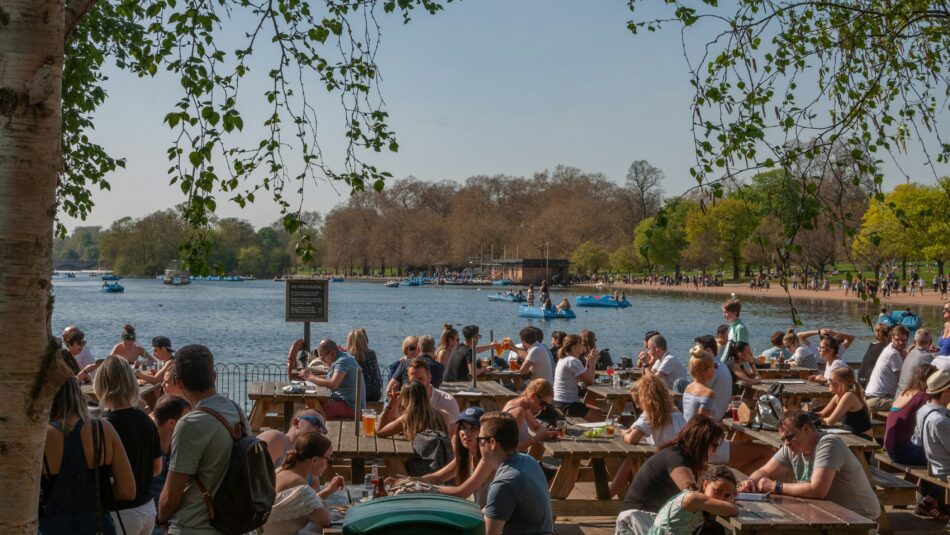 hyde park in summer, London, UK