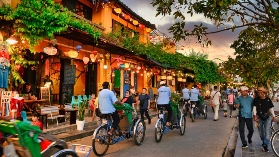 lantern-lit yellow streets of Hoi An in Vietnam