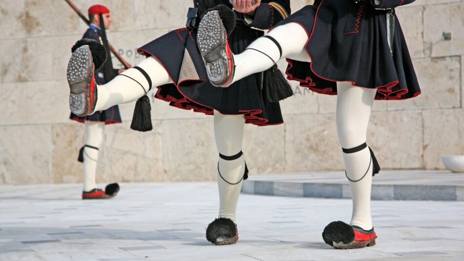 changing of the guard at Syntagma Square in Athens