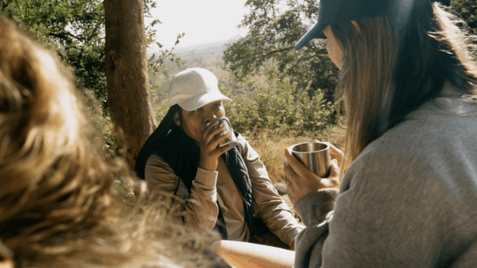 Contiki travellers at a rest camp on safari in Kruger National Park