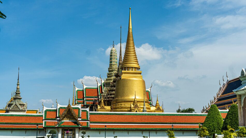 Wat Phra Kaew temple in the Grand Palace in Bangkok, Thailand