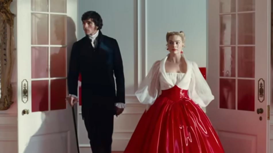 Jacob Elordi and Margot Robbie in Wuthering Heights