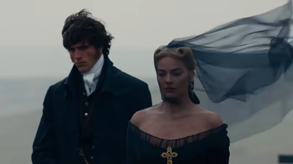 Wuthering Heights Jacob Elordi and Margot Robbie in windswept Yorkshire