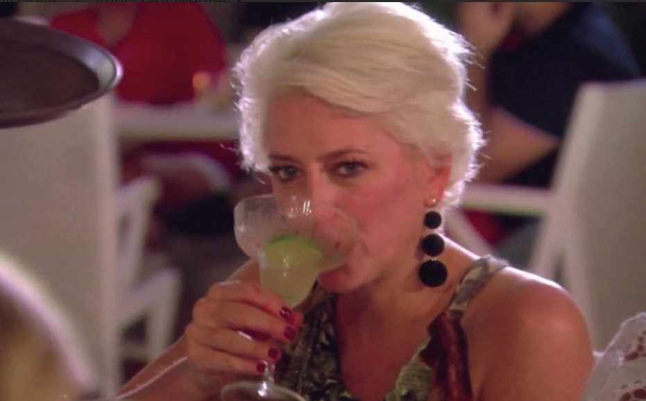Dorinda drinking a margarita real housewives